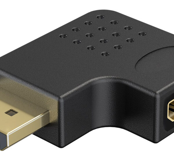 GOOBAY αντάπτορας DisplayPort 77132, 8K/144Hz, γωνιακός, μαύρος