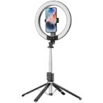 Φωτιστικό Selfie LED Ring Lamp Blavec Aura P-55 με Τρίποδο & Τηλεχειριστήριο για Κινητά Μαύρο