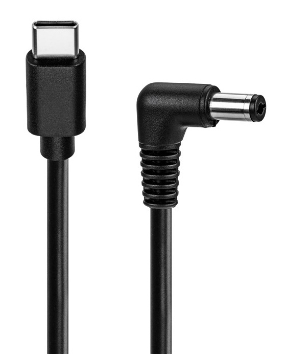 78970.jpg GOOBAY καλώδιο τροφοδοσίας USB-C σε DC 78970, 5.5x2.5mm, 1.5m, μαύρο