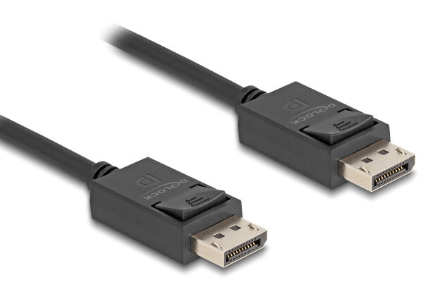 DELOCK καλώδιο DisplayPort 2.1 80492, 8K/60Hz 4K/120Hz 40 Gbps 1m, μαύρο