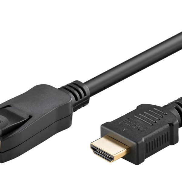 GOOBAY καλώδιο DisplayPort σε HDMI 80521, 4K/60Hz, 18 Gbps, 2m, μαύρο