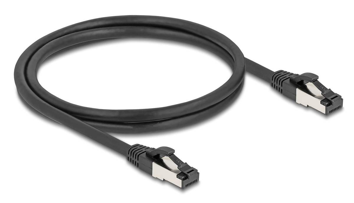 80571.jpg DELOCK καλώδιο δικτύου 80571, CAT 8.1 S/FTP, copper, 2000MHz, 1m, μαύρο