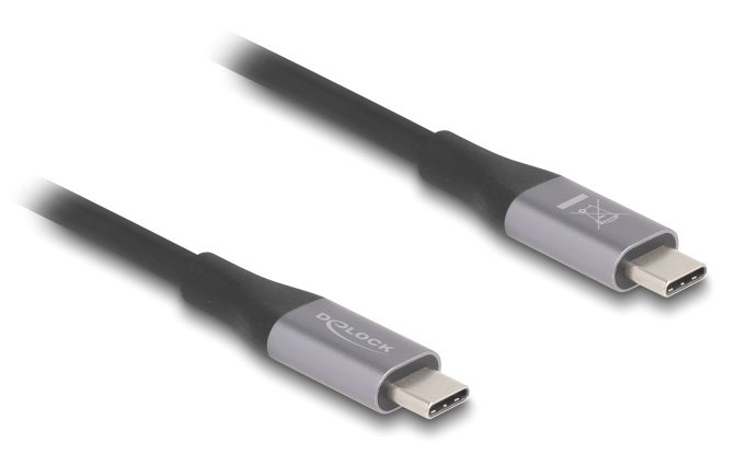 81192.jpg DELOCK καλώδιο USB-C 81192, 240W, 40 Gbps, 8K, 2m, E-Marker, μαύρο
