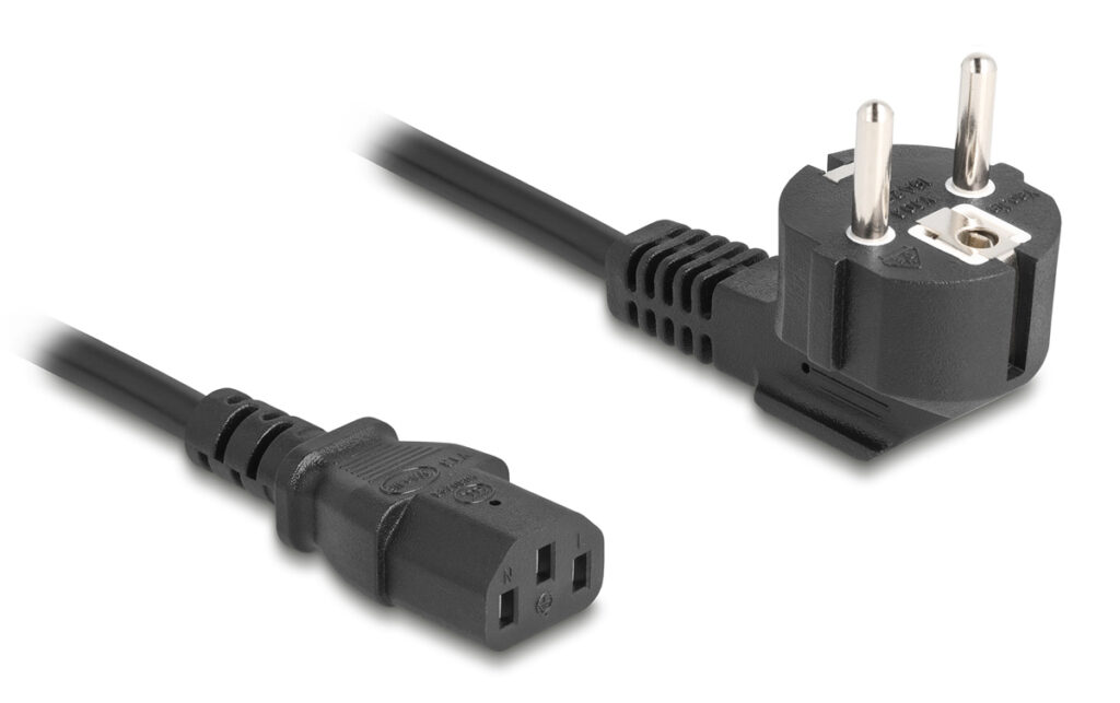 DELOCK καλώδιο τροφοδοσίας 81299, 3x 0.75mm², 1m, μαύρο