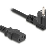 DELOCK καλώδιο τροφοδοσίας 81299, 3x 0.75mm², 1m, μαύρο