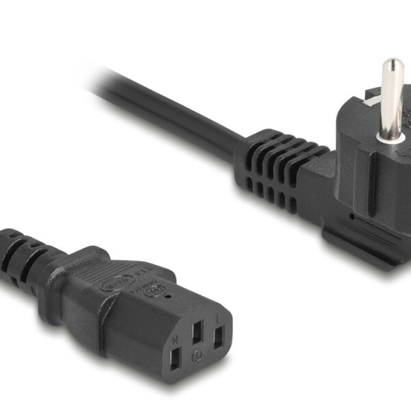 DELOCK καλώδιο τροφοδοσίας 81326, 3x 0.75mm², 2m, μαύρο