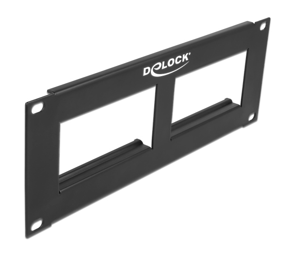 81379.jpg DELOCK patch panel Easy 45 81379, 10", 2U, 90.5x45.2mm x2, μαύρο