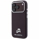 Θήκη PU Karl Lagerfeld Magsafe Apple iPhone 18 Pro/ 17 Pro Grained Leather Karl & Choupette Heads Μπορντώ