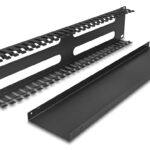 DELOCK cable management 81559 για rack 19"/2U, μεταλλικό, μαύρο