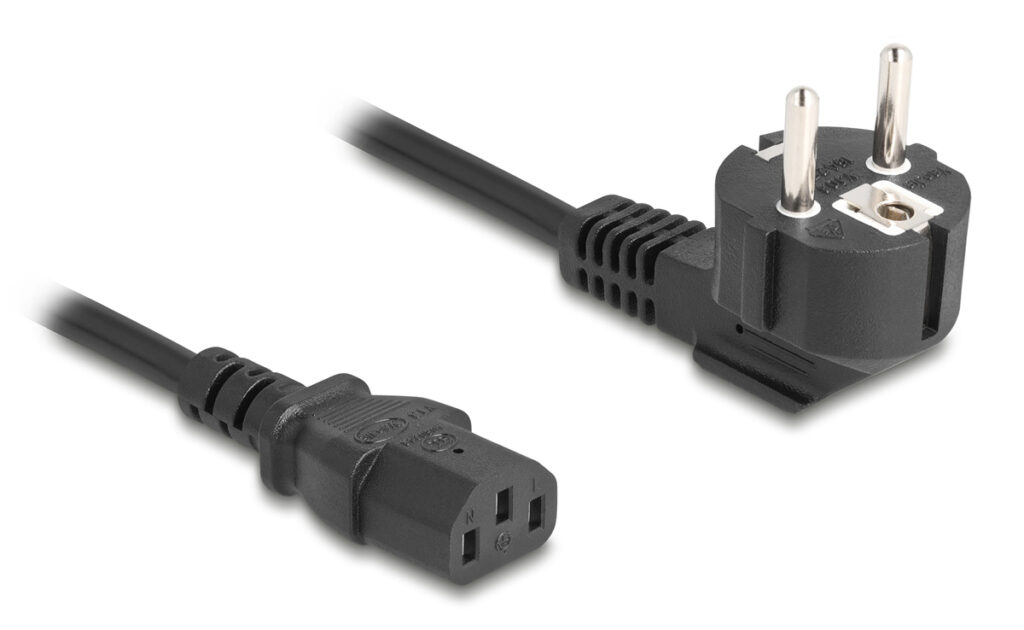DELOCK καλώδιο τροφοδοσίας 81567, 3x 1.00mm², 2m, μαύρο