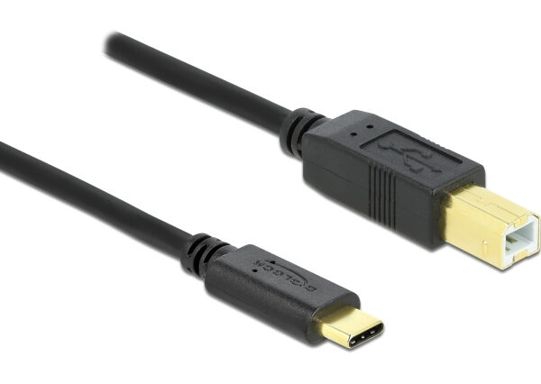 DELOCK καλώδιο USB-C σε USB Type B 83601, 1m, μαύρο