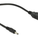 DELOCK καλώδιο USB σε DC 3.0 x 1.1mm 83793, 27cm, μαύρο