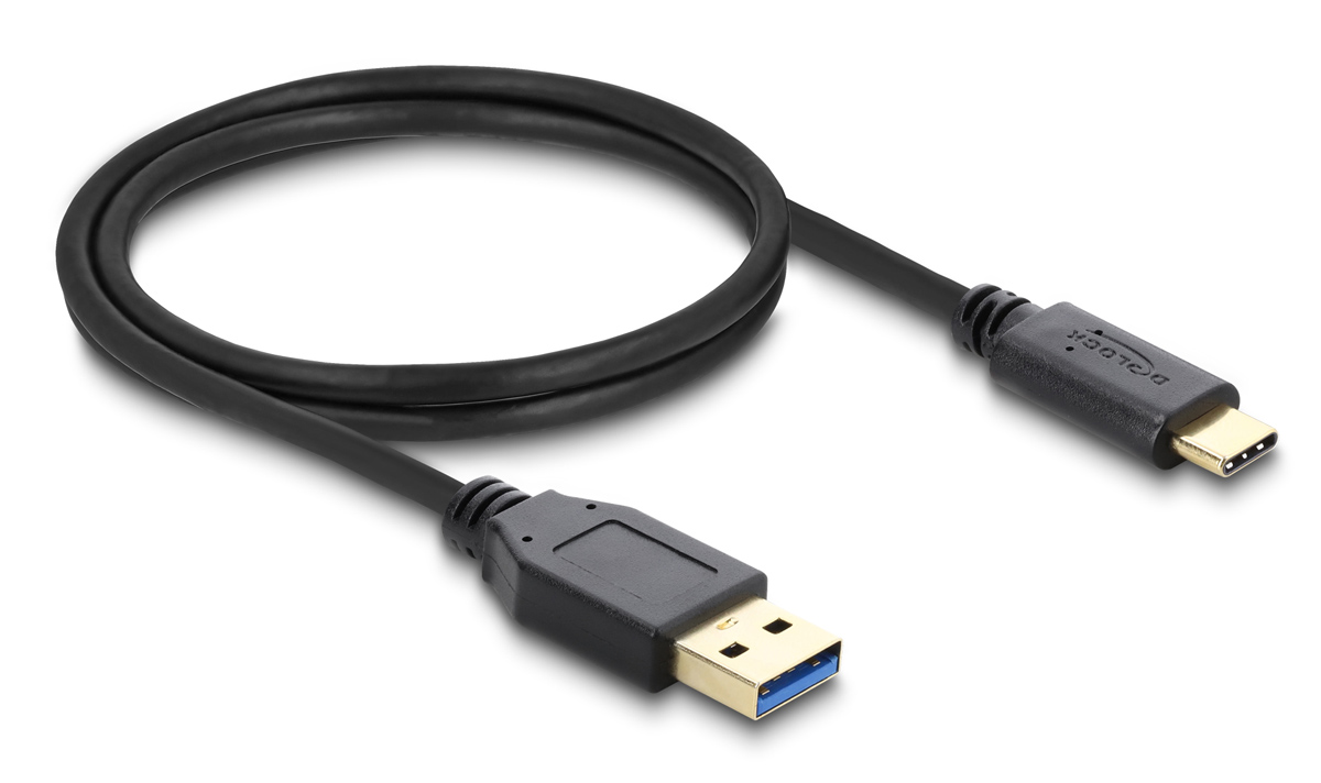 83870-1.jpg DELOCK καλώδιο USB-C σε USB 83870, 10Gbps, 1m, μαύρο