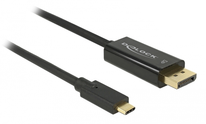 85255.jpg DELOCK καλώδιο USB-C σε DisplayPort 85255, DP Alt Mode, 4K, 1m, μαύρο