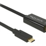 DELOCK καλώδιο USB-C σε DisplayPort 85256, DP Alt Mode, 4K, 2m, μαύρο