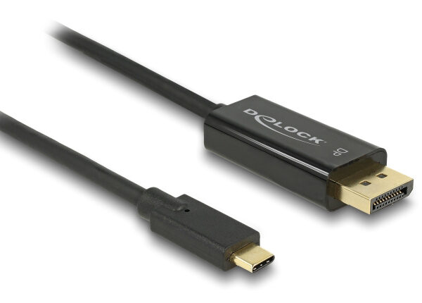 DELOCK καλώδιο USB-C σε DisplayPort 85257, DP Alt Mode, 4K/60Hz, 3m, μαύρο