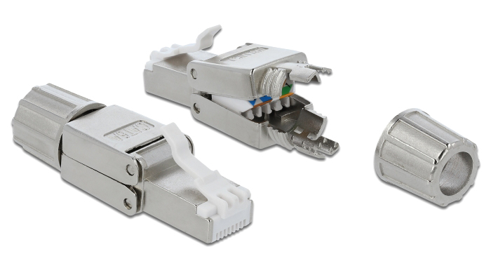 86477.jpg DELOCK βύσμα RJ45 CAT 6A STP 86477, tool-free, ασημί