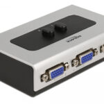 DELOCK VGA switch 87758, 2 σε 1, bidirectional, 1080p/60Hz, ασημί