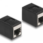 DELOCK αντάπτορας RJ45 θηλυκός 87796, Cat.6a, 8P/8C, μαύρος