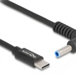 DELOCK καλώδιο τροφοδοσίας laptop 87971, USB-C σε HP 4.5x3.0mm, 1.5m, μαύρο