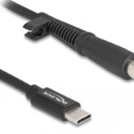 DELOCK καλώδιο τροφοδοσίας laptop 87972, USB-C σε HP 7.4x5.0mm, 1.5m, μαύρο