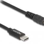 DELOCK καλώδιο τροφοδοσίας 87977, USB-C σε 5.5x2.1mm, 1.5m, μαύρο
