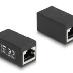 DELOCK σύνδεσμος RJ45 88003, θηλυκό σε θηλυκό, Cat.6, μαύρος