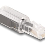 DELOCK βύσμα τηλεφώνου RJ10 88168, 360° περιστρεφόμενο, διάφανο-μαύρο
