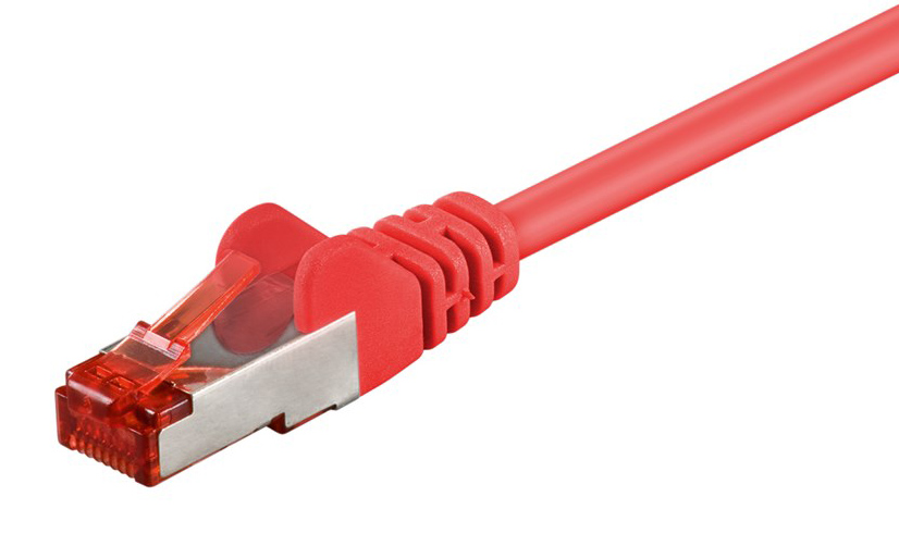 92458.jpg GOOBAY καλώδιο δικτύου 92458, CAT 6 S/FTP, copper, 250MHz, 0.15m, κόκκινο