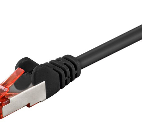 GOOBAY καλώδιο δικτύου 92459, CAT 6 S/FTP, copper, 250MHz, 0.15m, μαύρο