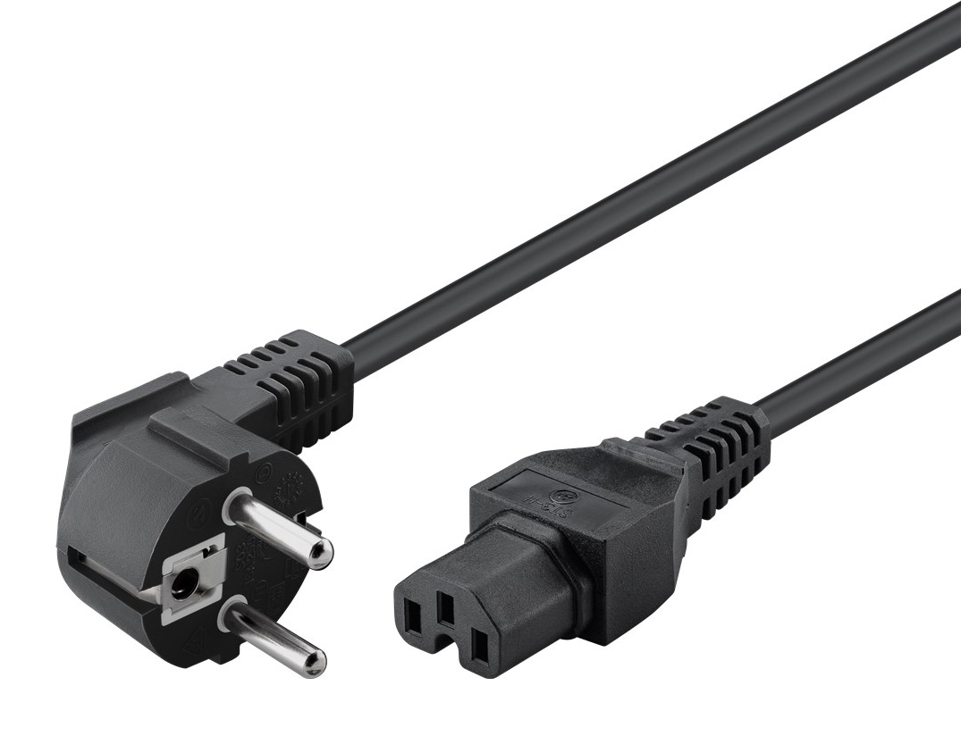 93277-1.jpg GOOBAY καλώδιο τροφοδοσίας 93277, γωνιακό, 0.75mm², 2m, μαύρο