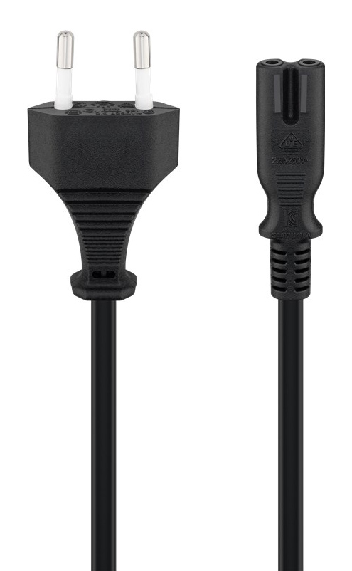 95038.jpg GOOBAY καλώδιο τροφοδοσίας Euro 95038, 2x 0.75mm², 3m, μαύρο