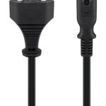 GOOBAY καλώδιο τροφοδοσίας Euro 95039, 2x 0.75mm², 5m, μαύρο