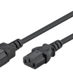 GOOBAY καλώδιο προέκτασης τροφοδοσίας 95124, 0.75mm², 0.5m, μαύρο