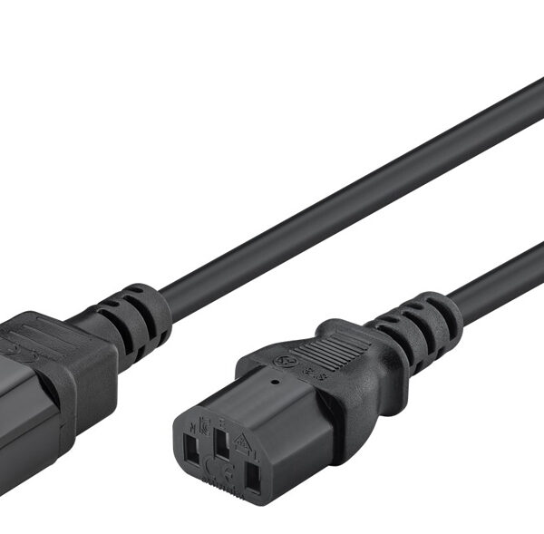 GOOBAY καλώδιο προέκτασης τροφοδοσίας 95125, 0.75mm², 1m, μαύρο