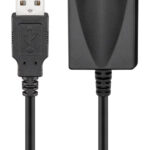 GOOBAY καλώδιο προέκτασης USB 95439, active, 480Mbps, 5m, μαύρο