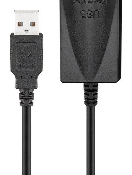 GOOBAY καλώδιο προέκτασης USB 95439, active, 480Mbps, 5m, μαύρο