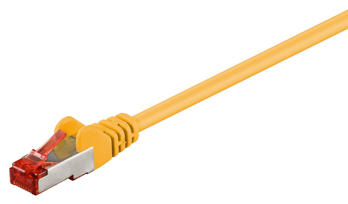 95453.jpg GOOBAY καλώδιο δικτύου 95453, CAT 6 S/FTP (PiMF), CCA, 0.25m, κίτρινο
