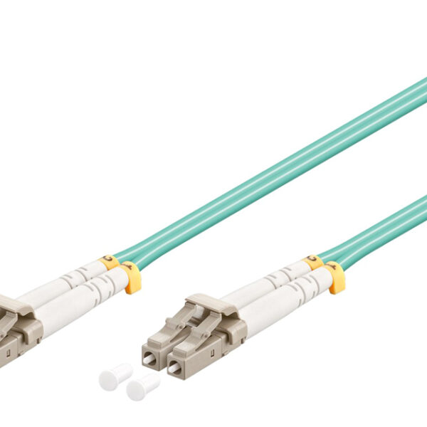 GOOBAY καλώδιο οπτικής ίνας LC-UPC 95751, Multimode OM3, 1m, τιρκουάζ