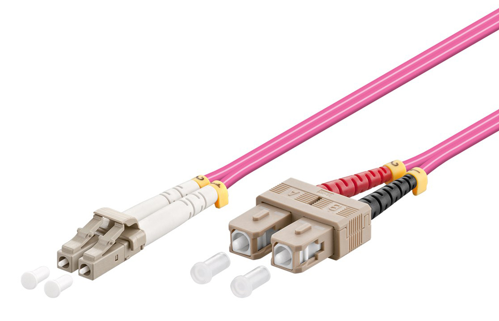 95945.jpg GOOBAY καλώδιο οπτικής ίνας LC-UPC σε SC-UPC 95945, Multimode OM4, 3m, βιολετί