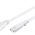 GOOBAY καλώδιο προέκτασης τροφοδοσίας 97200, 2x 0.75mm², 2m, λευκό