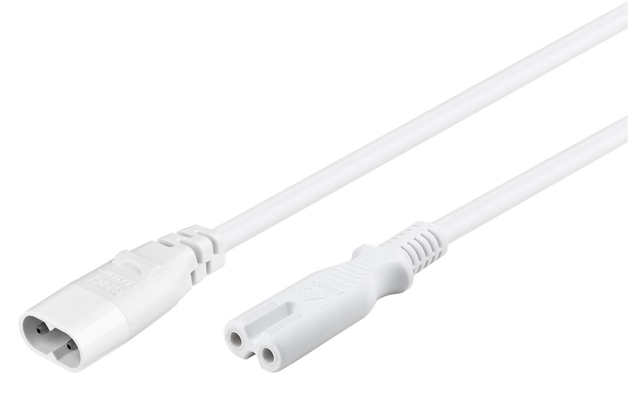 97200-1.jpg GOOBAY καλώδιο προέκτασης τροφοδοσίας 97200, 2x 0.75mm², 2m, λευκό