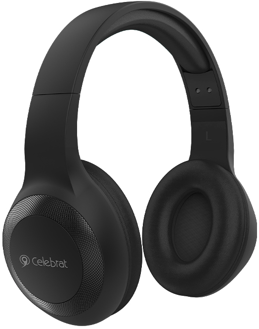 A23-BK.jpg CELEBRAT headphones με μικρόφωνο A23-ΒΚ, bluetooth, 40mm, μαύρο