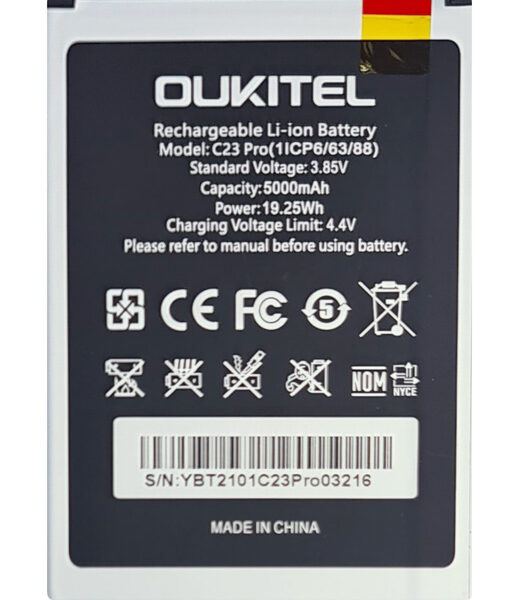 OUKITEL μπαταρία για smartphone C23 Pro