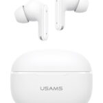 USAMS earphones με θήκη φόρτισης E05, True Wireless, BT 6.0, λευκό