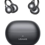 USAMS earphones με θήκη φόρτισης Echo R02, OWS, Φ11mm, 50/300mAh, μαύρα