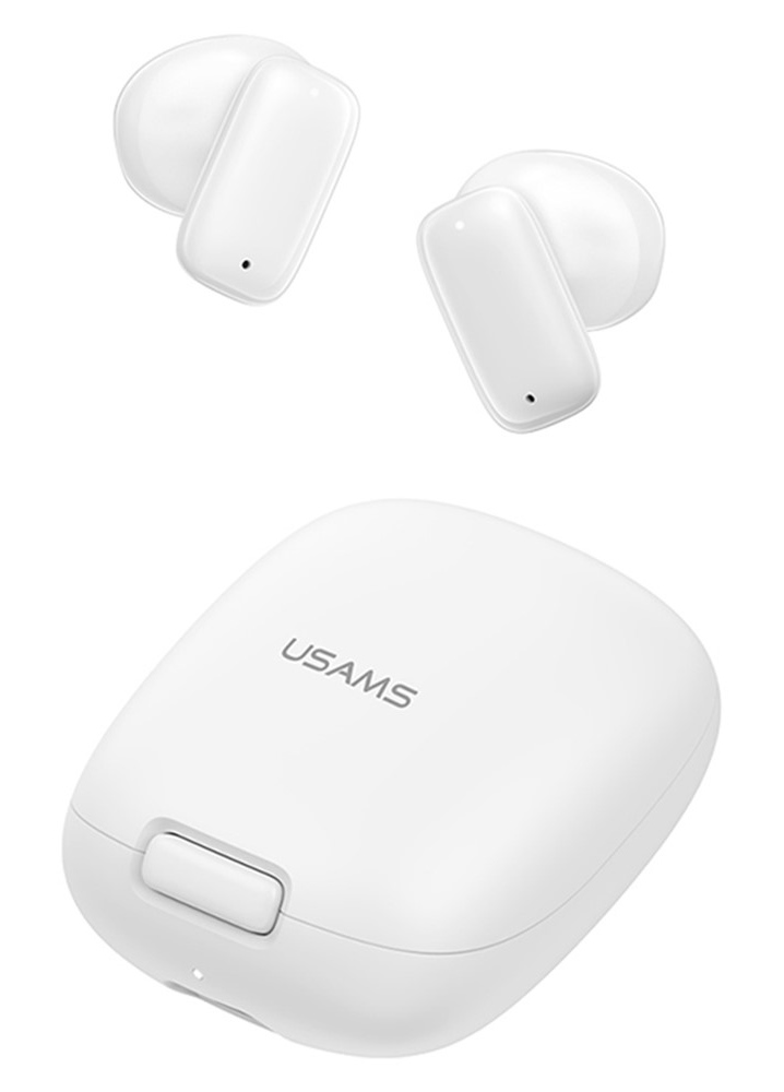 BHUID02.jpg USAMS earphones με θήκη φόρτισης ID25, TWS, Φ13mm, 30/230mAh, λευκά