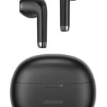 USAMS earphones με θήκη φόρτισης US-YO17, True Wireless, Φ13mm, μαύρα