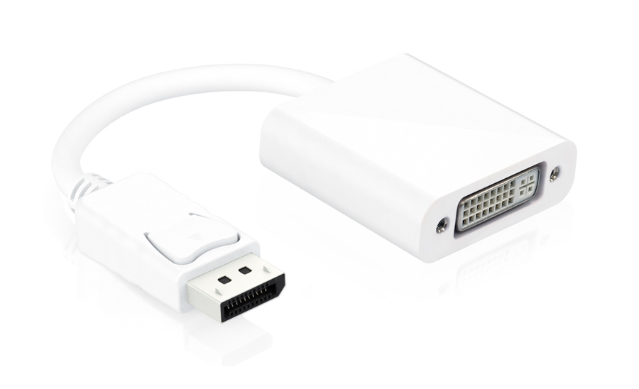 CAB-DP005.jpg POWERTECH αντάπτορας DisplayPort σε DVI 24+5 CAB-DP005, 0.20m, λευκός
