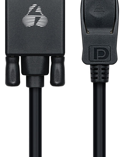 POWERTECH καλώδιο DisplayPort σε VGA CAB-DP056, 1080p, 1.8m, μαύρο
